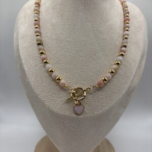 blush heart necklace (toggle clasp)