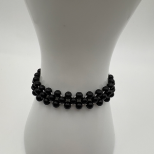 midnight weave stretch bracelet (w/clasp)