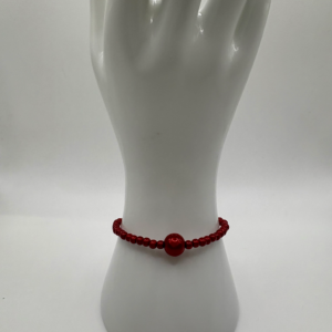 red radiant heart bracelet (clasp)