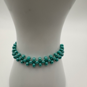 teal harmony stretch bracelet (w/clasp)