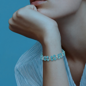 Coastal Aqua Weave Bracelet